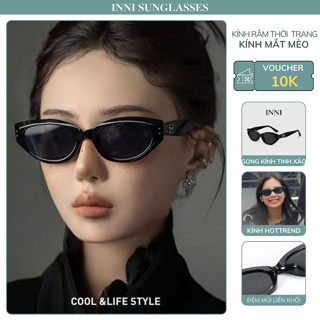  Kính Râm Mắt Mèo INNI 20310 Thời Trang 2025 Chống Tia UV400 Gọng Nhựa Cao Cấp  Dành cho Nữ  