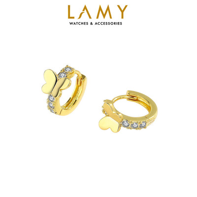 Khuyên tai nữ LAMY Stone Butterfly Earrings Gold 3294