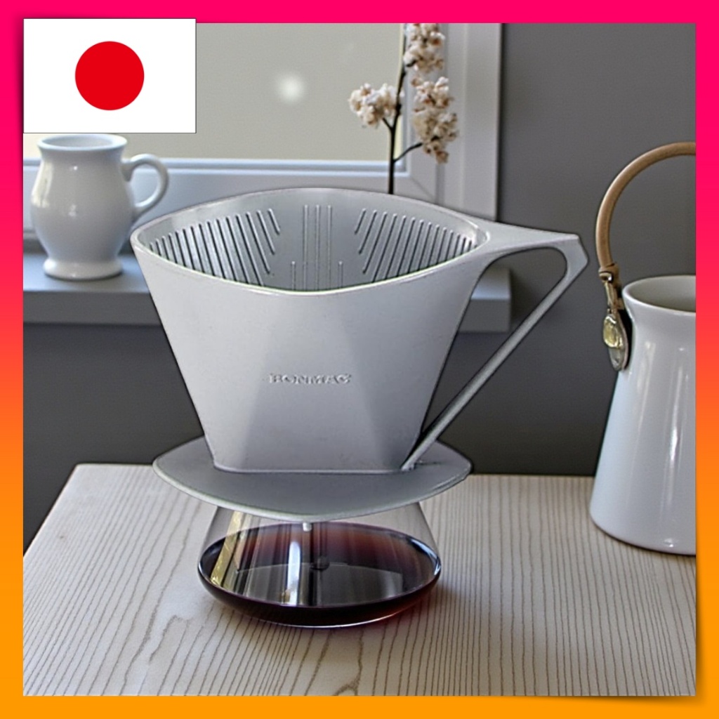 Bonmac Coffee Dripper - Fan-Shaped Plastic for 2-4 Cups CD-2DX #813011