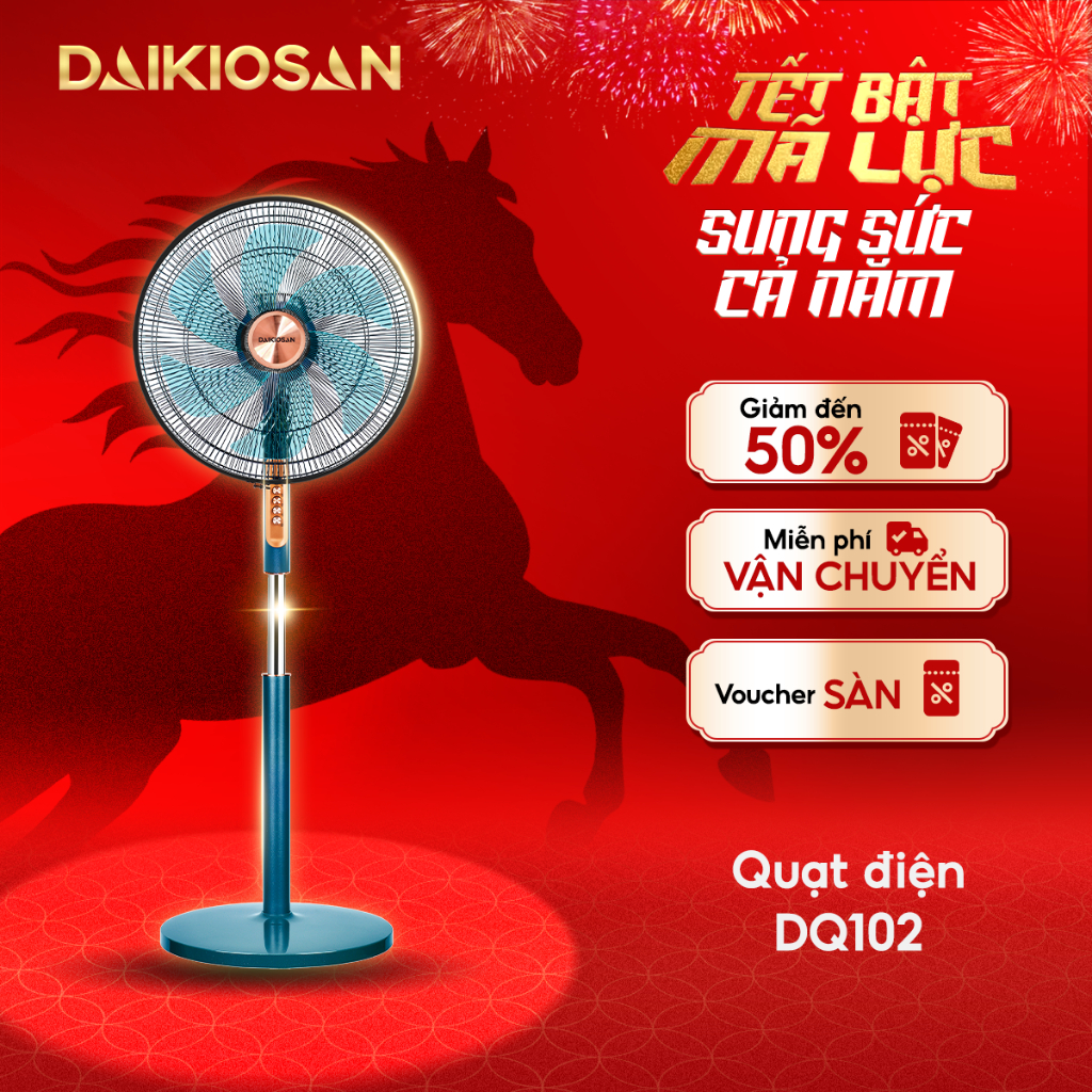 Quạt Điện Daikiosan DQ102 Cánh Quạt 18 inch - Hàng chính hãng