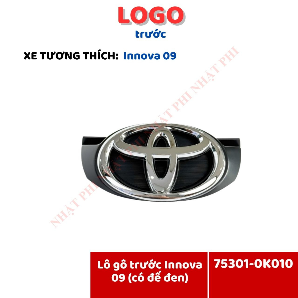 Logo xe-Lô gô mặt galant Innova 09 (có đế đen) - DY-75301-0K010