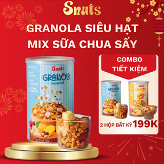  Granola Siêu Hạt Sữa Chua Sấy SNUTS Ngũ Cốc Dinh Dưỡng Mix 10 Loại Ăn Sáng Ăn Kiêng Healthy 300G 