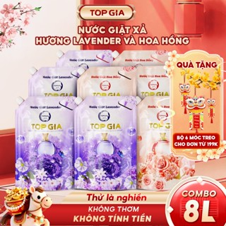  Nước Giặt TOPGIA Hương Lavender Hoa Hồng túi 1L Dịu Nhẹ An Toàn Cho Da Lưu Hương Bền Lâu 