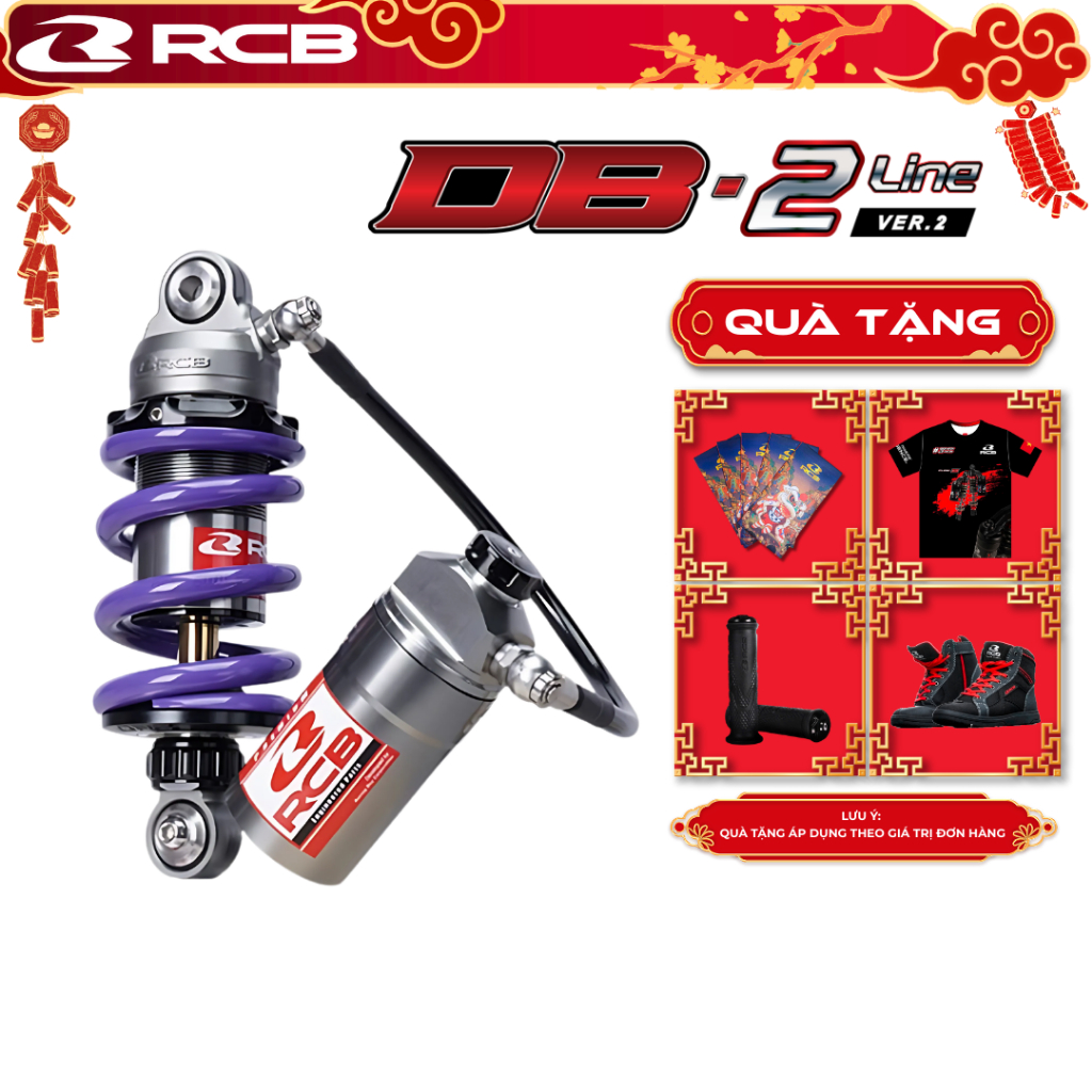 Phuộc Đơn RCB DB2 Line V2 Gắn Exciter 135/150, Winner X/150, Belang – Giảm Chấn Êm