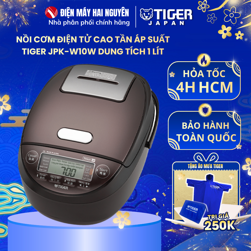 Nồi Cơm Điện Tử Cao Tần Tiger JPK-W10W 1 lít - Hàng chính hãng