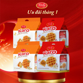  Combo 4 Túi - Tổng 24 chiếc Bánh Tươi Richy KARO  26g * 6 chiếc  túi  