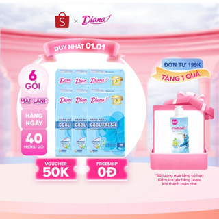  Bộ 6 Băng vệ sinh Diana hàng ngày Sensi Cool Fresh gói 40 miếng 