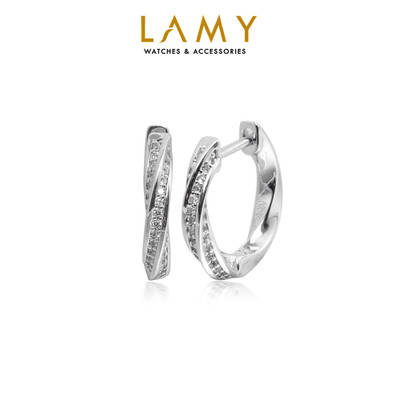 Khuyên tai nữ LAMY Hoop Infinity Earrings Silver 3291