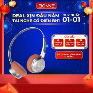  Tai Nghe Bluetooth Thiết Kế Cổ Điển BH1 By Bonne Chính Hãng Tai Nghe Bluetooth 5.4 Âm thanh HIFI Bảo hành 12 tháng 