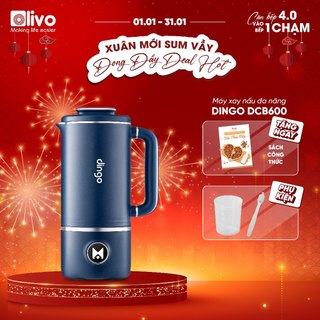  Máy Làm Sữa Hạt Mini DINGO DCB600 - 800W 0,6L - Đế Cối Rời - Chất Liệu Inox Chống Trào 