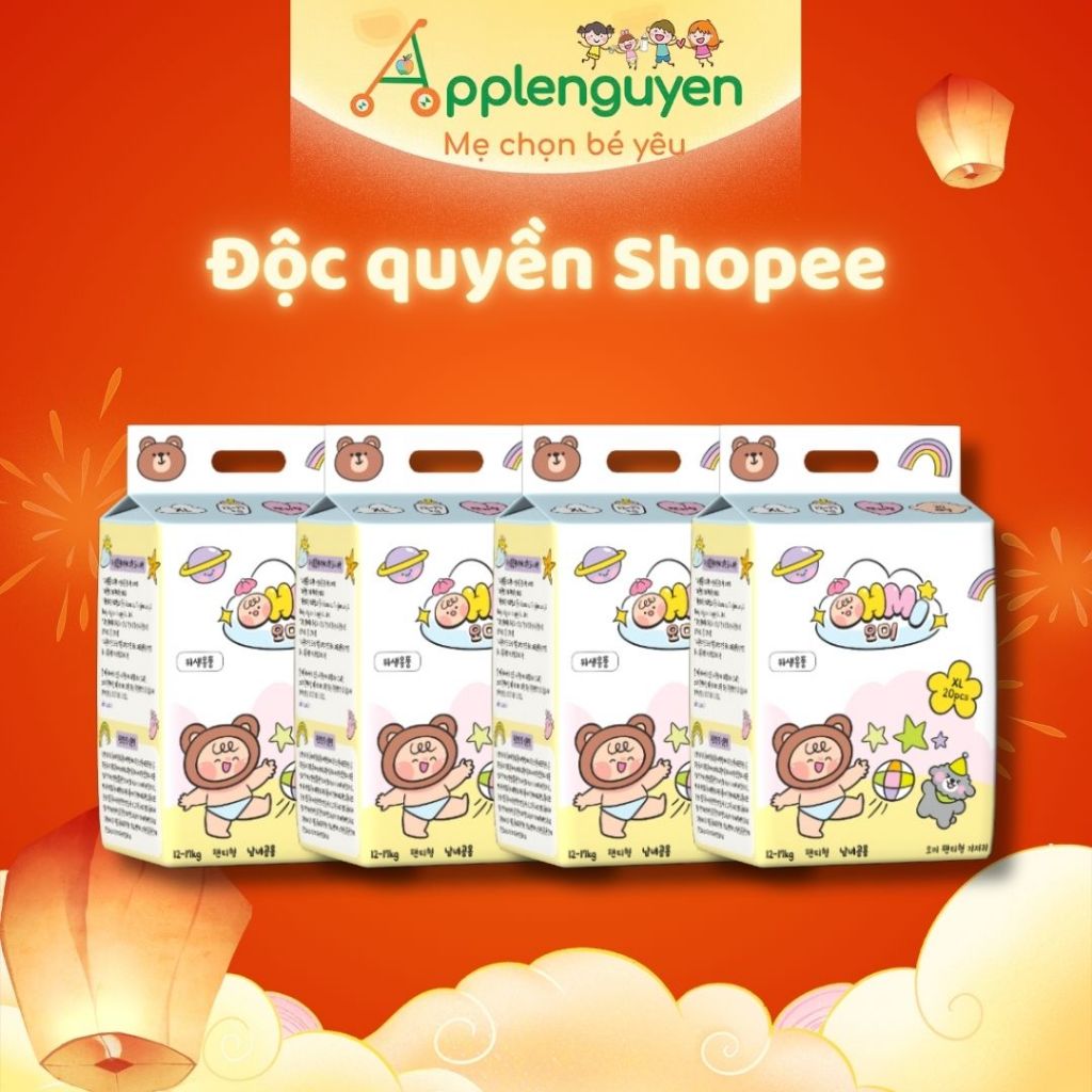 [MỚI - Độc quyền Shopee] COMBO 4B  Bỉm OHMI nội địa Hàn - cao cấp, mỏng nhẹ, khô thoáng, an toàn da 