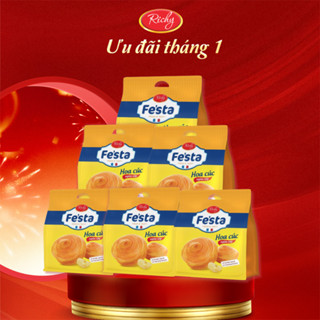   ĐỘC QUYỀN LIVESTREAM  Combo 6 Túi Bánh Mì Hoa Cúc Ngàn Lớp Fe'sta Richy - HSD 30 ngày 