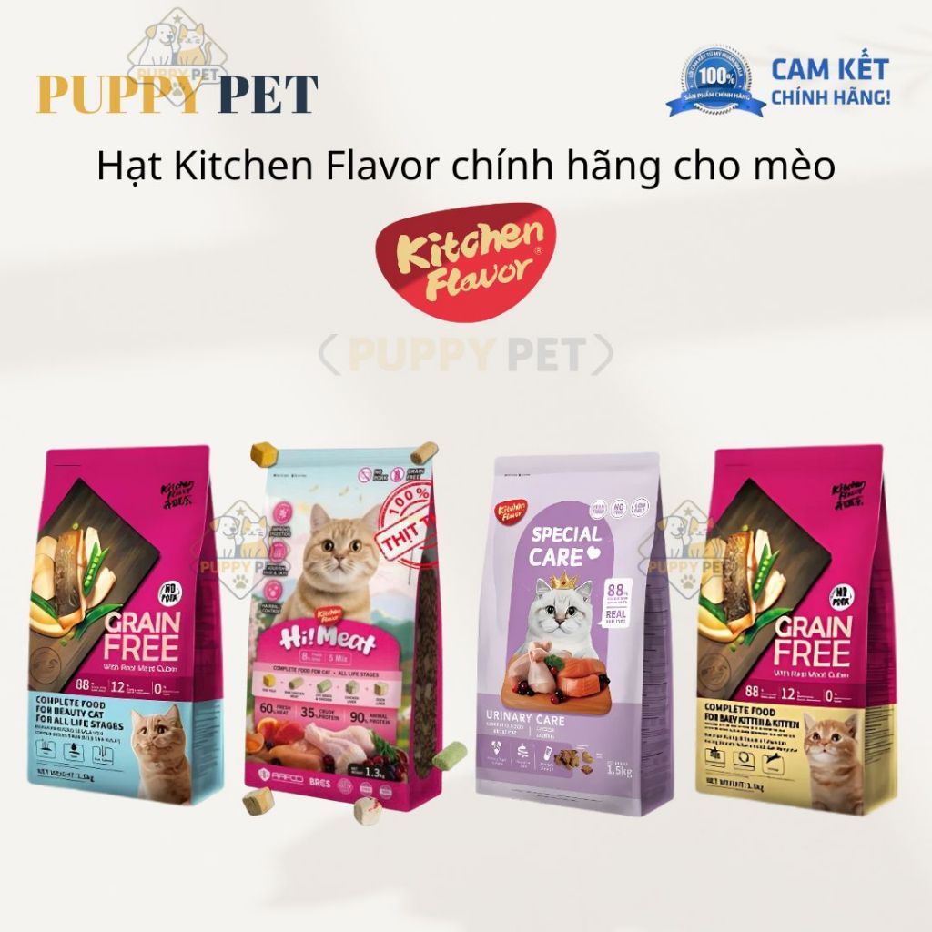 Thức ăn mèo kitchen flavor gói 1.5kg
