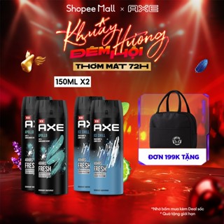  Combo Xịt nước hoa nam toàn thân AXE 135ml lưu hương và khử mùi lên đến 48h 