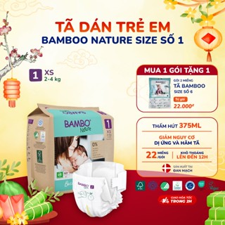  Tã Dán Hữu Cơ Trẻ Em Bambo Nature Mềm Mại Dịu Nhẹ Cho Làn Da Của Bé Nhiều Size 