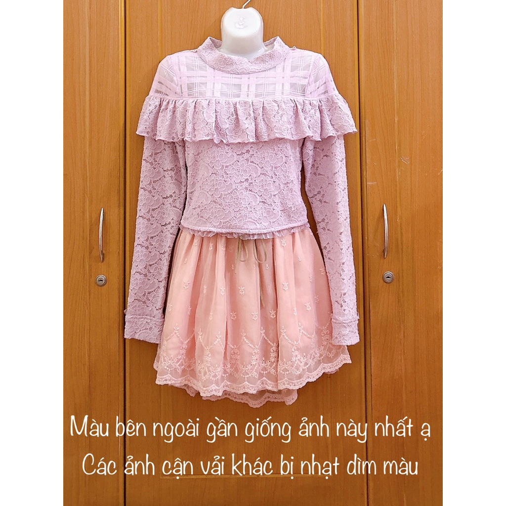 Áo 2hand Nhật Liz Lisa tím ren tiểu thư