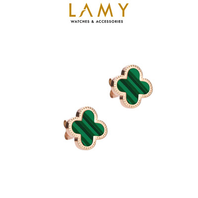 Khuyên tai nữ LAMY Lucky Four Leaves Earrings Rose Gold 3023