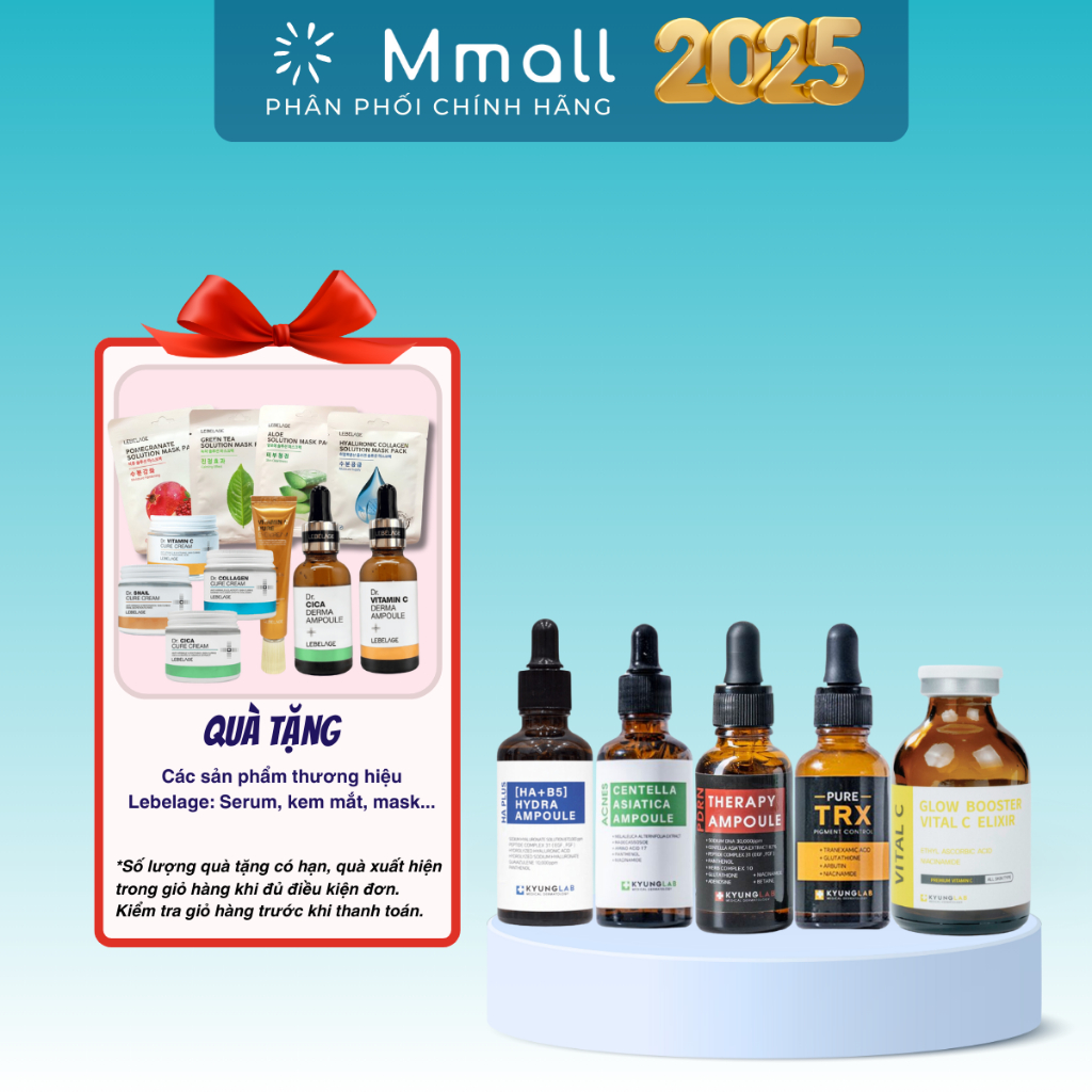 Serum KyungLab HA B5 TRX Acnes PDRN bộ tinh chất cấp ẩm dưỡng trắng phục hồi chống lão hoá Hàn Quốc 