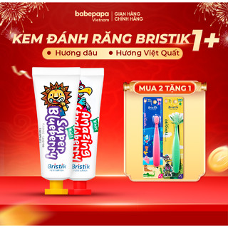  Kem Đánh Răng Cho Bé Bristik Hàn Quốc Kem Đánh Răng Cho Bé Trên 1 Tuổi Kem Đánh Cho Trẻ Chống Sâu Răng 50g Hàn Quốc 