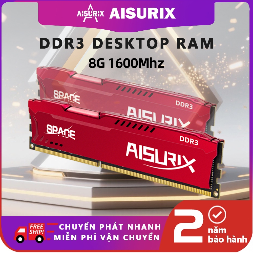AISURIX DDR3 RAM 8GB 1600Mhz máy tính bàn Memory Ram
