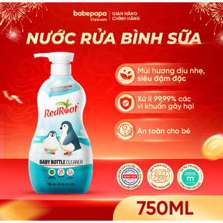  Nước Rửa Bình Sữa Rửa Chén Bát Hữu Cơ Cho Bé RedRoot Hàn Quốc Chai Lớn 750ml Siêu Đậm Đặc 
