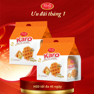   Sẵn Kho Giao Nhanh  Combo 2 Bịch Bánh Richy Karo Hoàng Kim Phô Mai & Sợi Gà Truyền Thống 