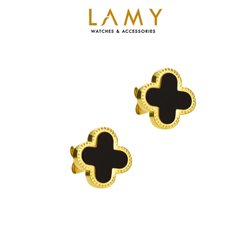 Khuyên tai nữ LAMY Lucky Four Leaves Earrings Gold 3023