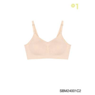 [HÀNG MỚI VỀ] Áo Lót Dành Cho Mẹ Bầu Không Gọng Không Viền May Mút Mỏng Màu Trơn Maternity By Sabina SBM24001