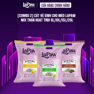   COMBO 2 bao laPaw Cát vệ sinh cho mèo than hoạt tính cao cấp siêu vón cục,siêu khử mùi,thơm lâu,ít bụi 8L 10L 15L 20L 