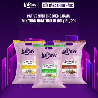  laPaw Cát vệ sinh cho mèo than hoạt tính cao cấp siêu vón cục siêu khử mùi thơm lâu ít bụi 8L 10L 15L 20L 