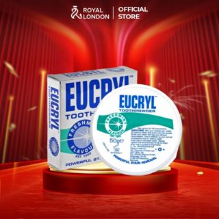  Bột Bạc Hà Giúp Sạch Miệng Trắng Răng Hơi Thở Thơm Mát Eucryl Toothpower 50g 