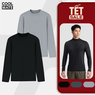   SALE TẾT Combo 2 Áo thu đông giữ nhiệt Essential Brush Poly mềm mại giữ ấm tốt Coolmate 