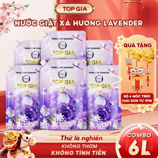  Nước giặt xả Top Gia hương lavender hoa hồng dịu nhẹ túi 1L giúp làm sạch khuẩn lưu hương 72H 