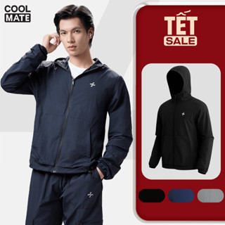   SALE TẾT Áo khoác thể thao nam Track Jacket Windbreaker áo gió siêu nhẹ nhanh khô trượt nước áo trekking Coolmate 