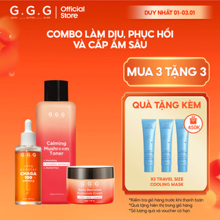  COMBO Dưỡng Ẩm Toàn Diện Và Chuyên Sâu Giúp Phục Hồi Da Khỏe Từ Nấm Chaga G.G.G Mushroom Set 