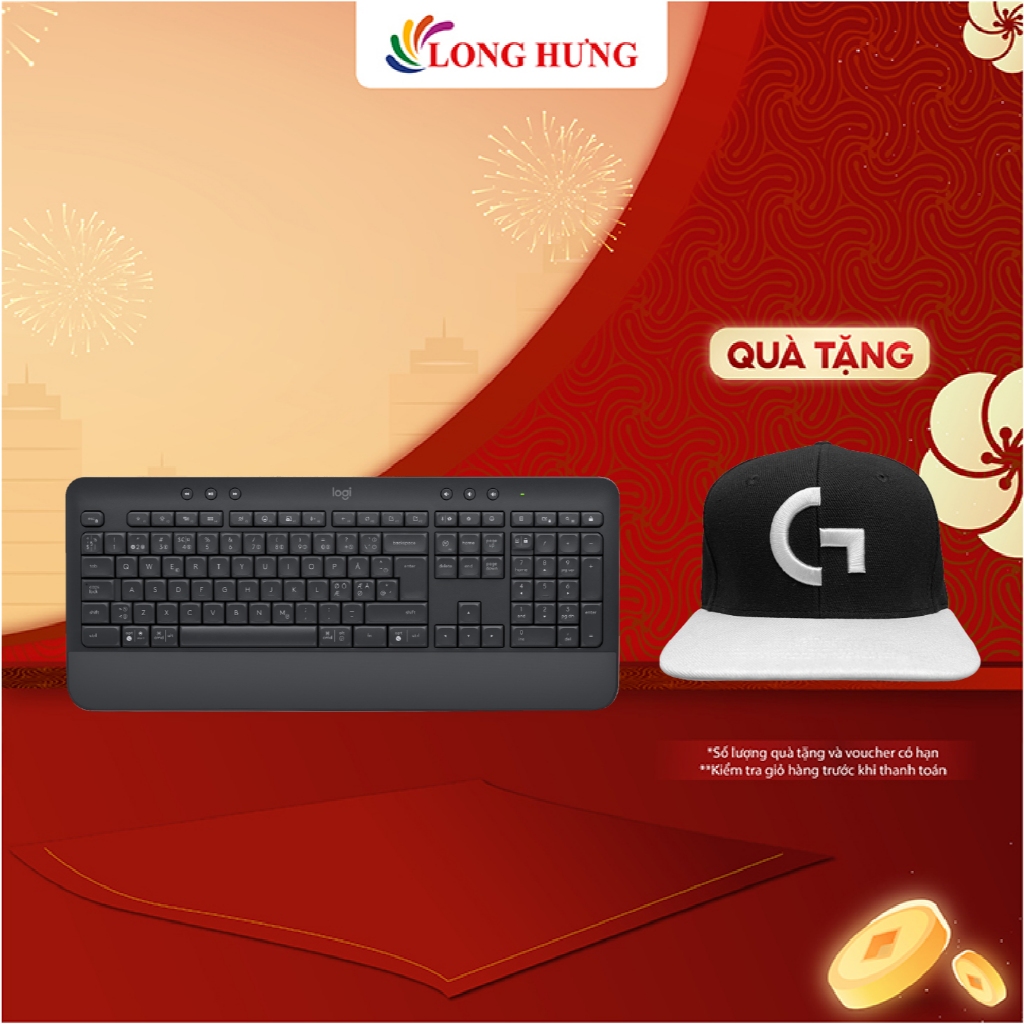 Bàn phím không dây Bluetooth Logitech K650 Signature - Hàng chính hãng - Kết nối không dây nhanh chó
