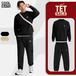   SALE TẾT Set đồ nỉ thu đông Áo Sweater và Quần jogger Vital Active mềm mại thấm hút giữ ấm tốt có túi khoá Coolmate 