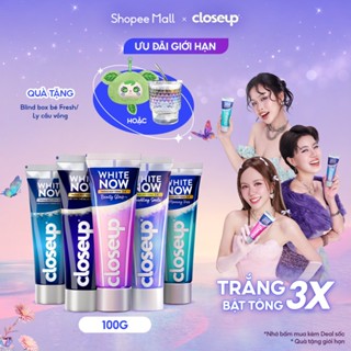  Kem đánh răng Closeup White Now - Trắng Bật Tông 3X TỨC THÌ với Công nghệ Ánh Sáng Xanh 100g 