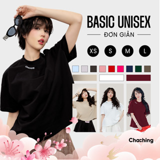   13 Màu Hot Trend  Áo Thun Nam Nữ ChaChing Áo Thun Local Brand Basic Form Boxy Cổ Tròn Áo Phông Unisex Basic 