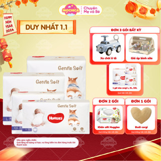  Tã quần Huggies Gentle Soft - Corgi miếng êm mềm nâng niu làn da bé Size M L XL XXL_Mochica 