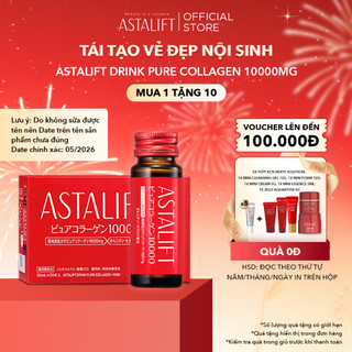   Date 10.12.25  Nước Uống Collagen ASTALIFT Drink Pure 10.000MG Hỗ Trợ Làm Đẹp Da Giúp Da Mịn Mượt  30ml x 10 chai  