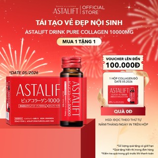  Nước Uống Collagen ASTALIFT Nhật Bản Drink Pure 10.000MG Collagen Tinh Khiết Ngăn Ngừa Lão Hoá,Nuôi Da Căng Bóng 