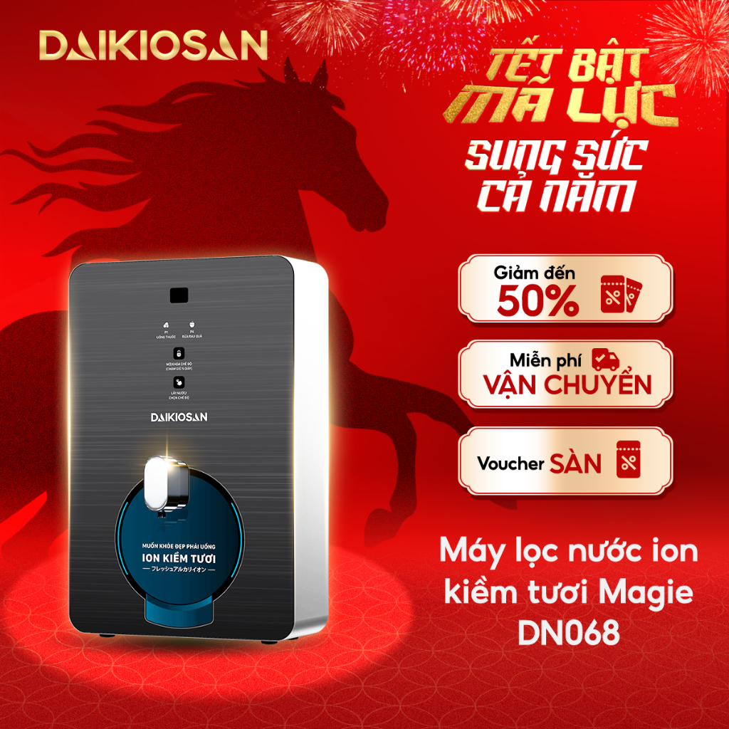Máy Lọc Nước DAIKIOSAN DN068 DN070 Dùng Biến Đổi Nước Máy RO Thành Nước ION Kiềm Tươi Magie