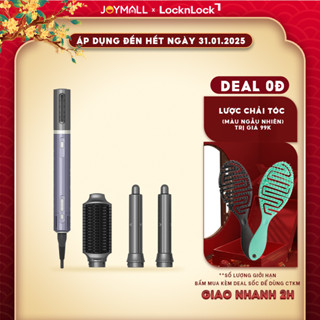  Máy Sấy Tạo Kiểu Tóc Ion Âm LocknLock ENA526GRY 1200W Hàng Chính Hãng 4 Đầu Phụ Kiện -JoyMall 