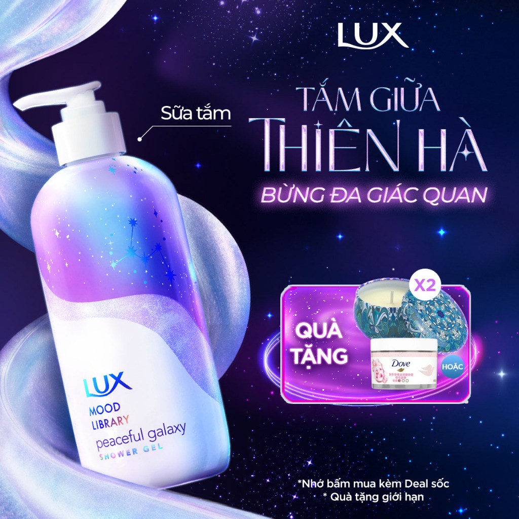  Sữa tắm Lux Mood Library Peaceful Galaxy 470g 