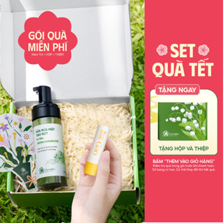   Set Quà Tặng  Sữa Rửa Mặt & Son Dưỡng Môi Thiên Nhiên Cỏ Mềm | Hộp Quà Tặng Cô Giáo Ý Nghĩa 
