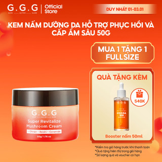   SALE  Kem Nấm Chaga Làm Dịu Da Và Cấp Ẩm Chuyên Sâu G.G.G Super Revitalize Mushroom Cream 50g 