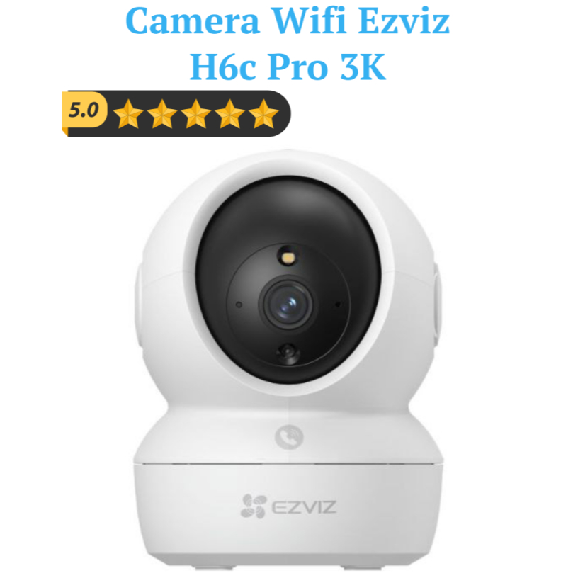 Camera Wifi EZVIZ H6c Pro 3K 5MP – Ban đêm có màu + Gọi điện + Human + 512GB + TypeC
