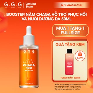   SALE  Booster Nấm Chaga Phục Hồi Dịu Da Và Cấp Ẩm Chuyên Sâu G.G.G Uniq Booster Chagga 100 Ampoule 50ml 