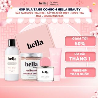  Hộp quà tặng combo 4 Tẩy tế bào chết body + Nước hoa cao cấp 30ml + Kem body 100g + Sữa tắm nước hoa 310ml 